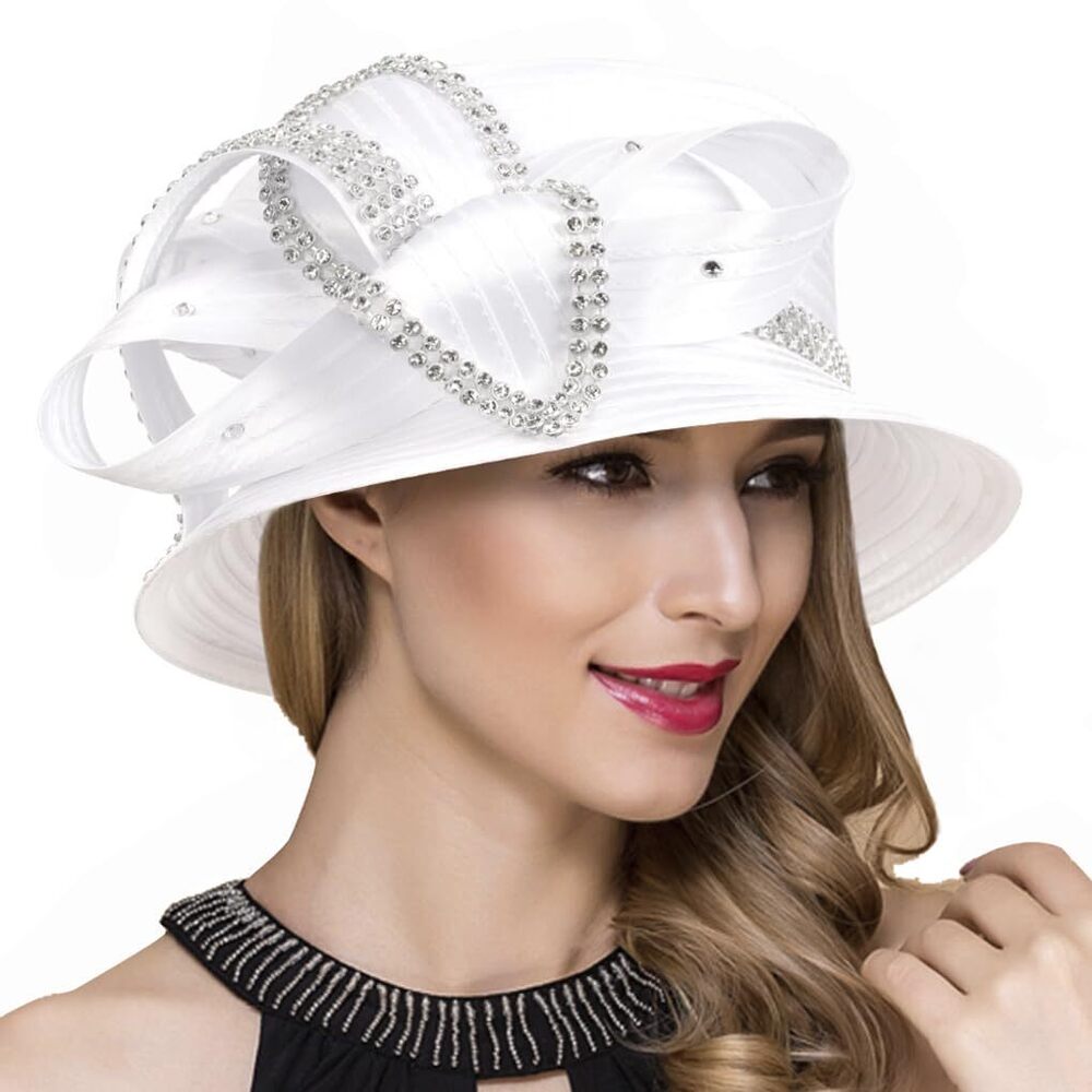 3218 Derby Church Dress Cloche Hat Fascinator Floral Tea Party Wedding